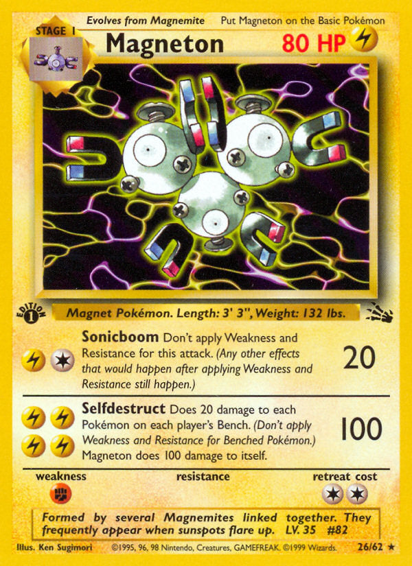 Fossil set Non Holo Magneton #26/62 first edition